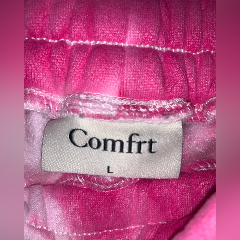 Cmfrt Pink Tie-Dye Joggers Size L - Picture 2 of 11